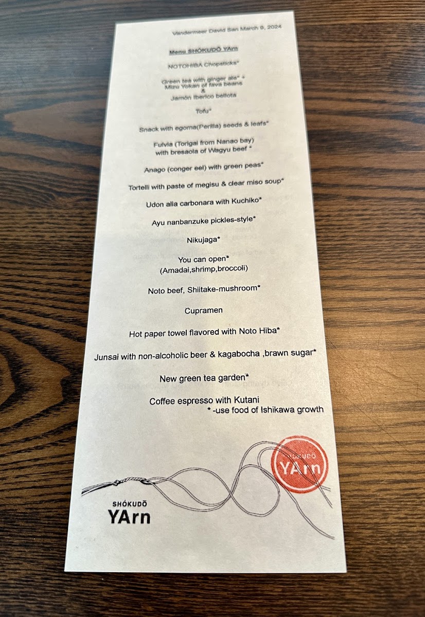 Menu Shókudō Yarn-1