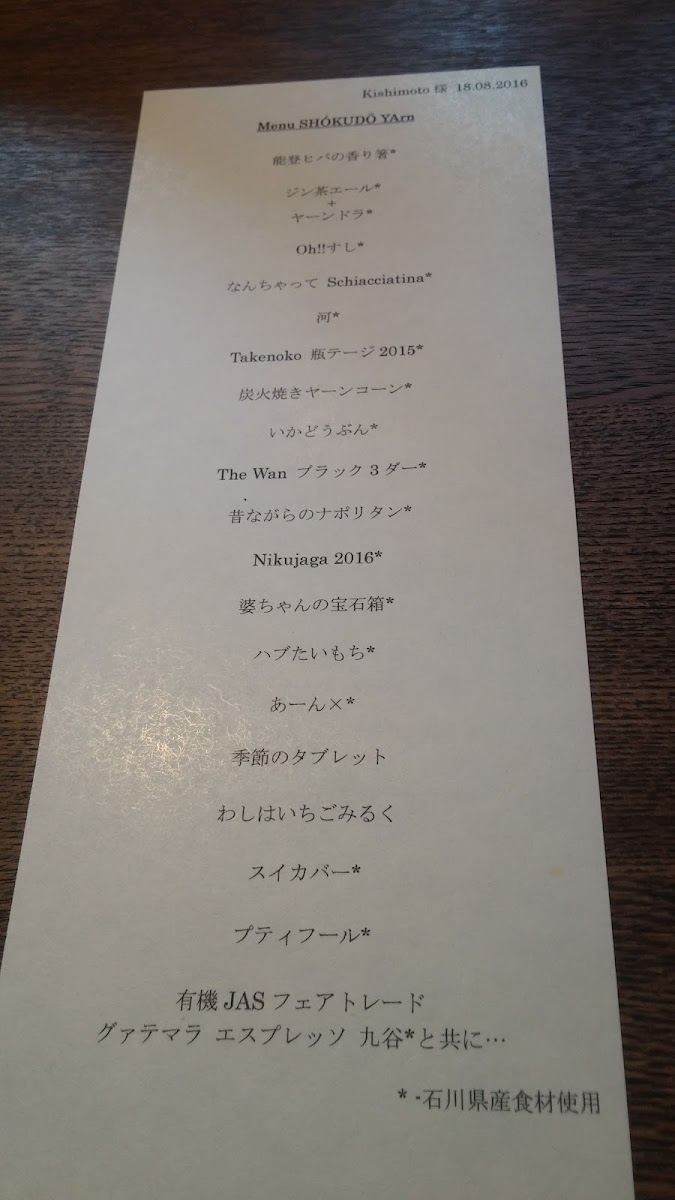 Menu Shókudō Yarn-9