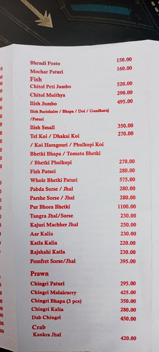 Menu Sholo Ana Bangali-9