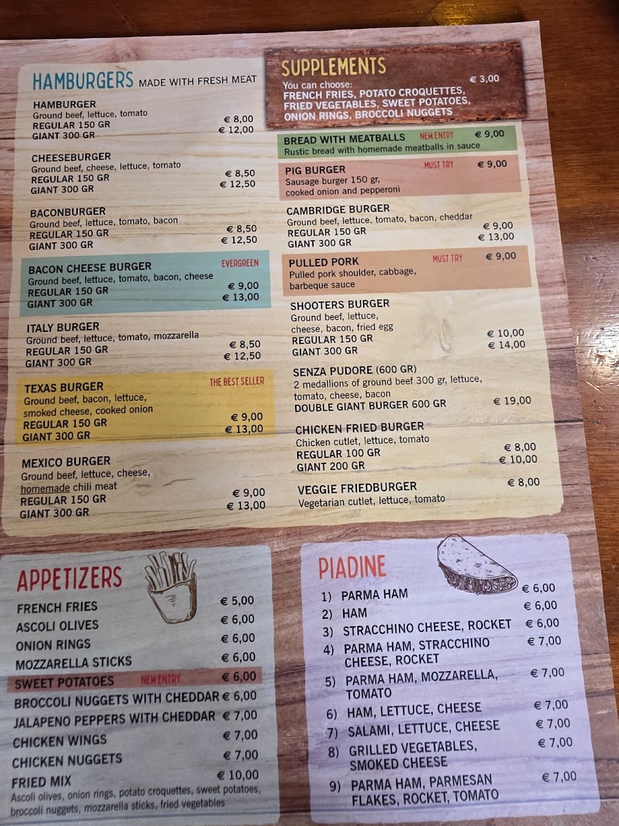 Menu Shooters Bar | Burger Rimini-1