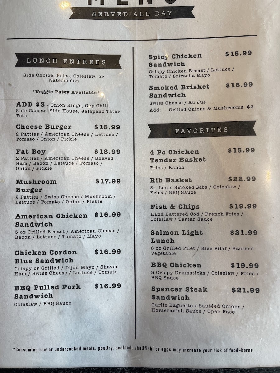 Menu Shooters Bar & Grill-1