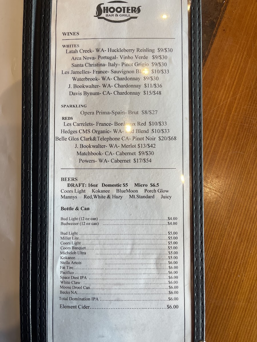 Menu Shooters Bar & Grill-3
