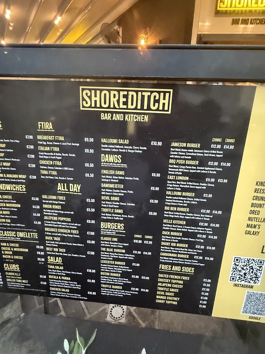 Menu Shoreditch Bar And Kitchen-4