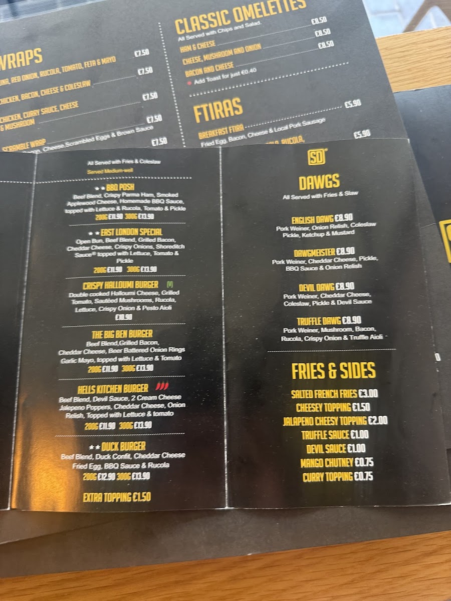 Menu Shoreditch Bar And Kitchen-5