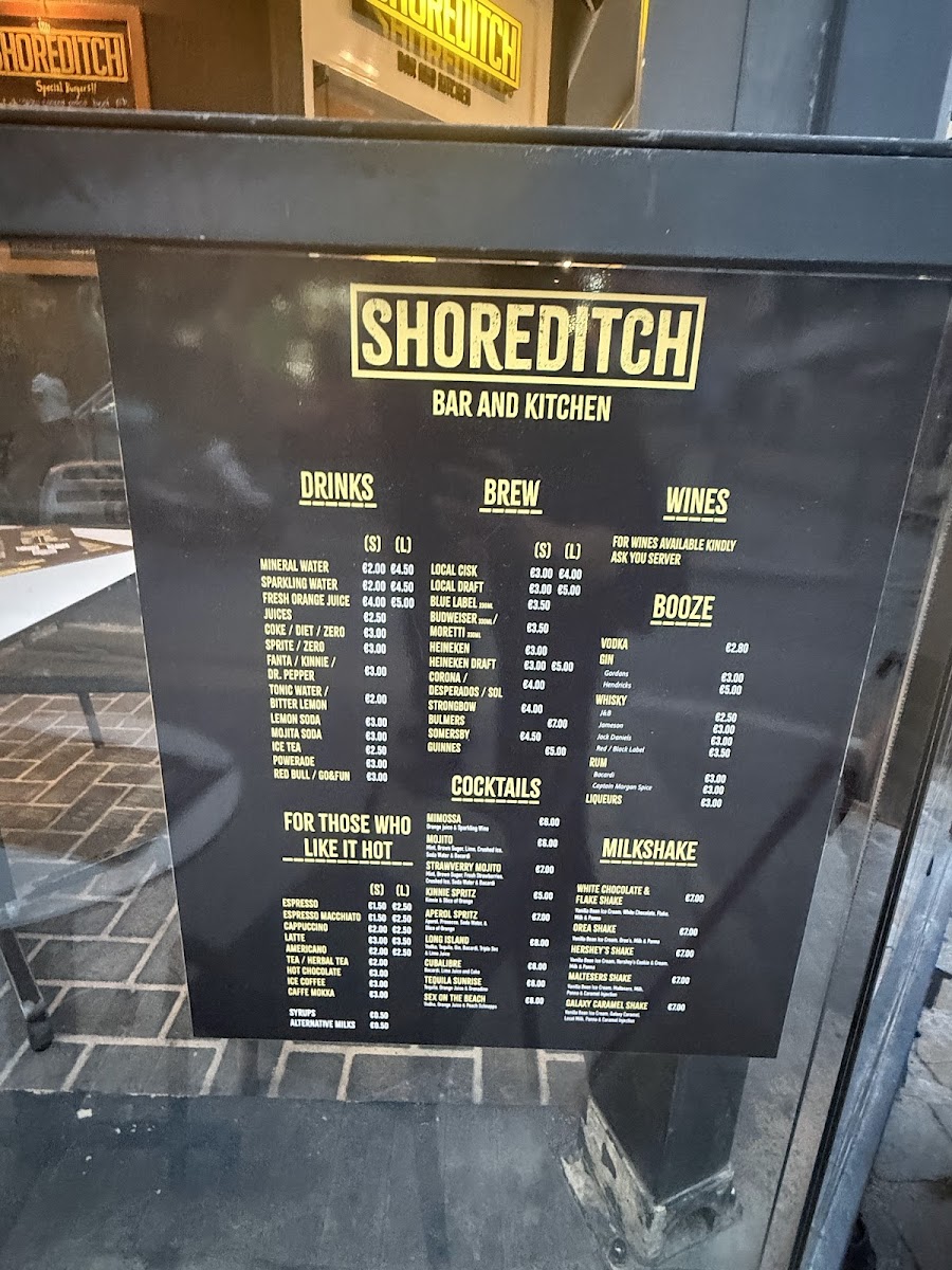 Menu Shoreditch Bar And Kitchen-6