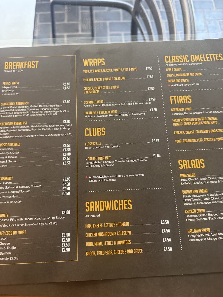 Menu Shoreditch Bar And Kitchen-8