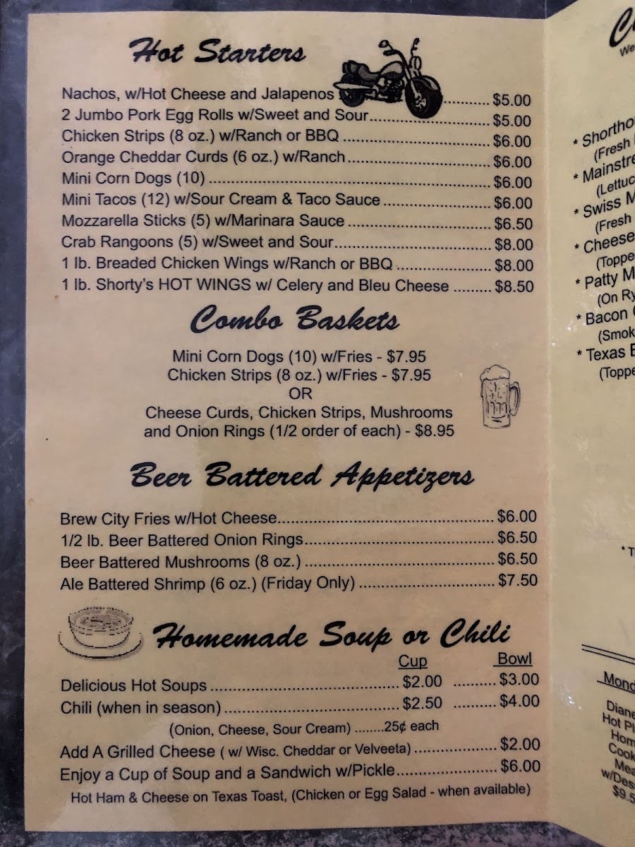 Menu Shorthorns Bar & Grill-2