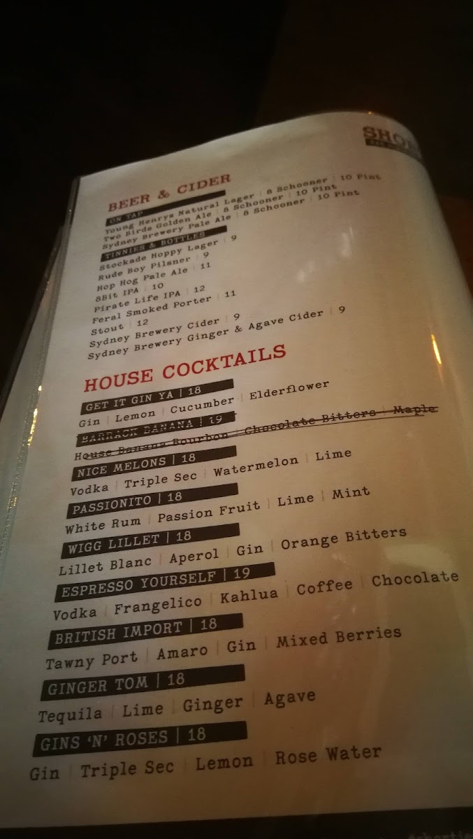 Menu Shorties Bar & Dining-4