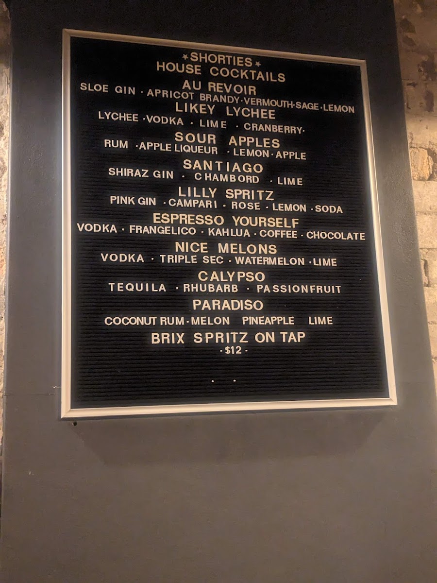 Menu Shorties Bar & Dining-5