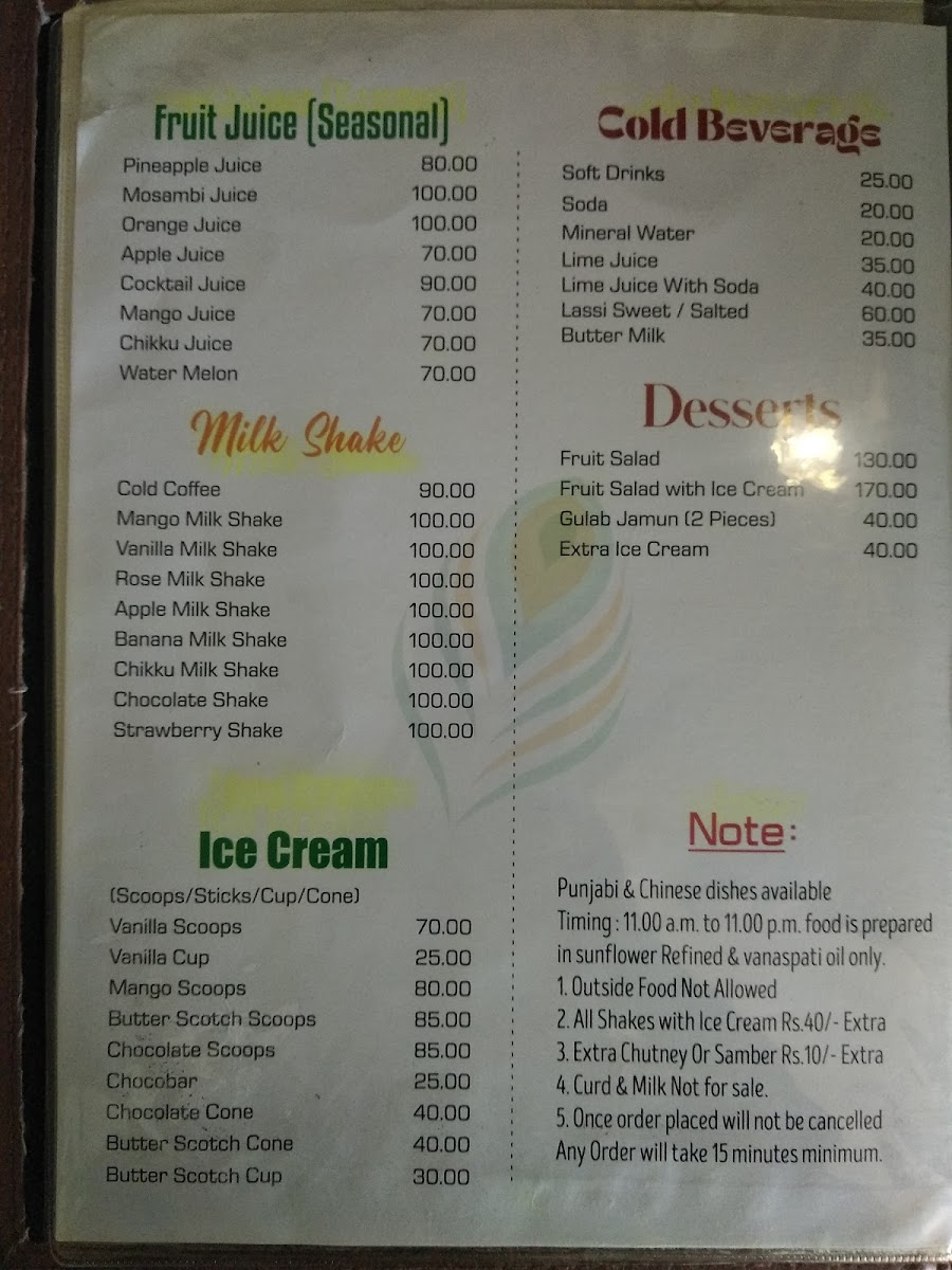 Menu Shree Krishna Palace-6