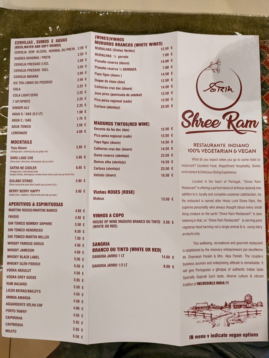 Menu Shree Ram Vegetarian Restaurant-2
