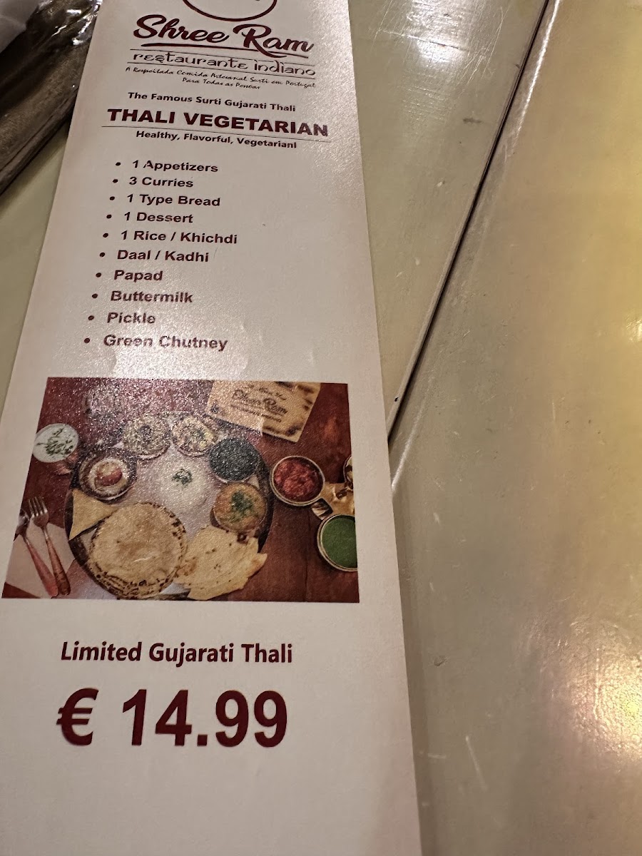 Menu Shree Ram Vegetarian Restaurant-5