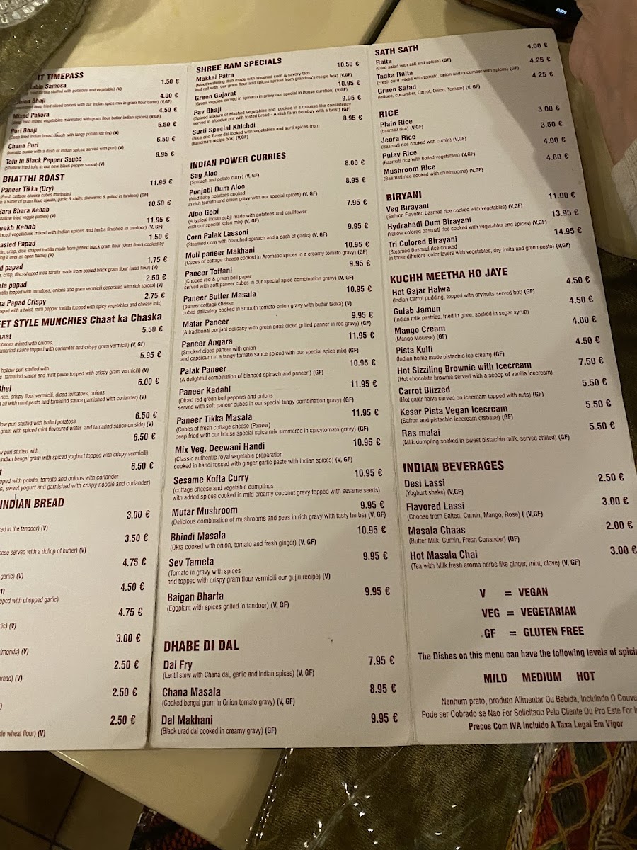 Menu Shree Ram Vegetarian Restaurant-6