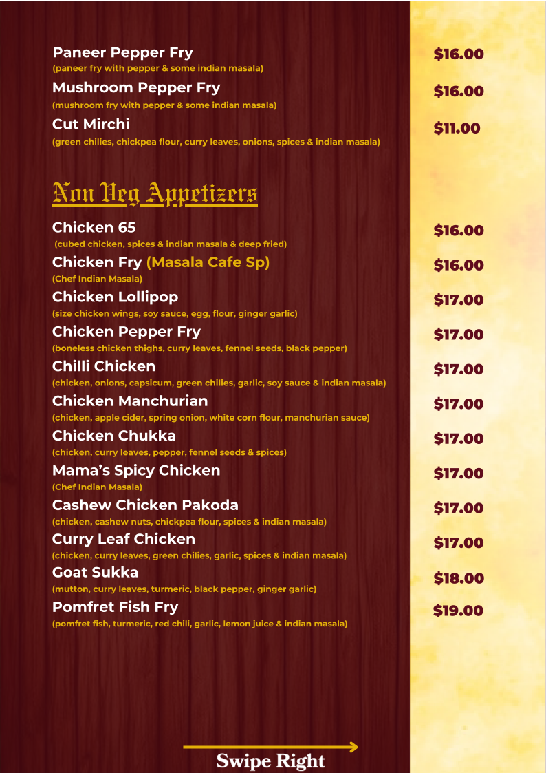 Menu Shri Masala Cafe Chettinad-1