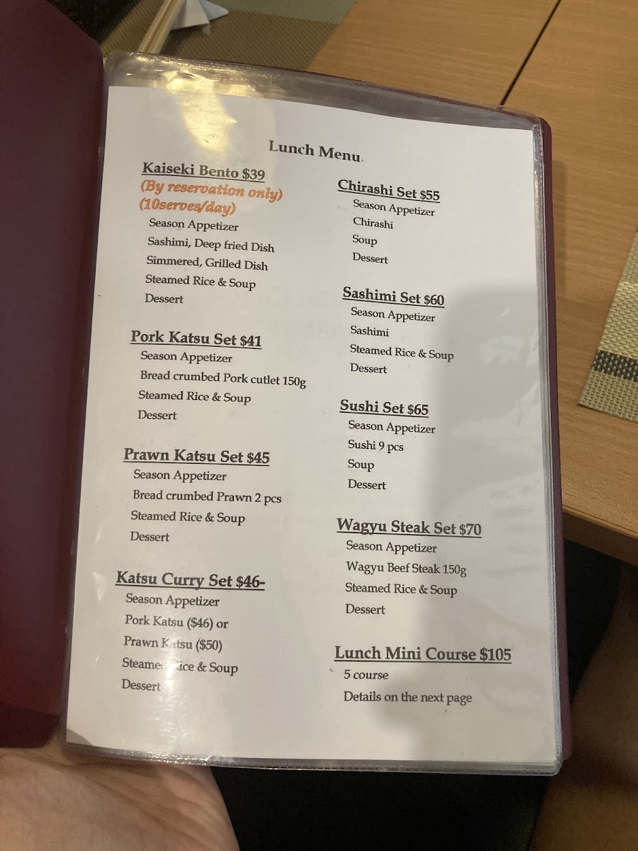 Menu Shunsai-3