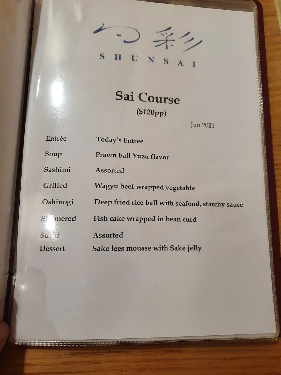 Menu Shunsai-5