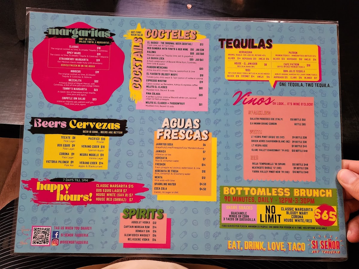 Menu Si Senor Art Taqueria (Balaclava)-2
