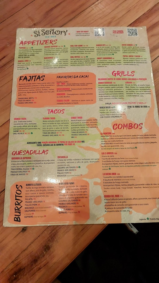 Menu Si Señor! Premium Tex-Mex - Jardins-1