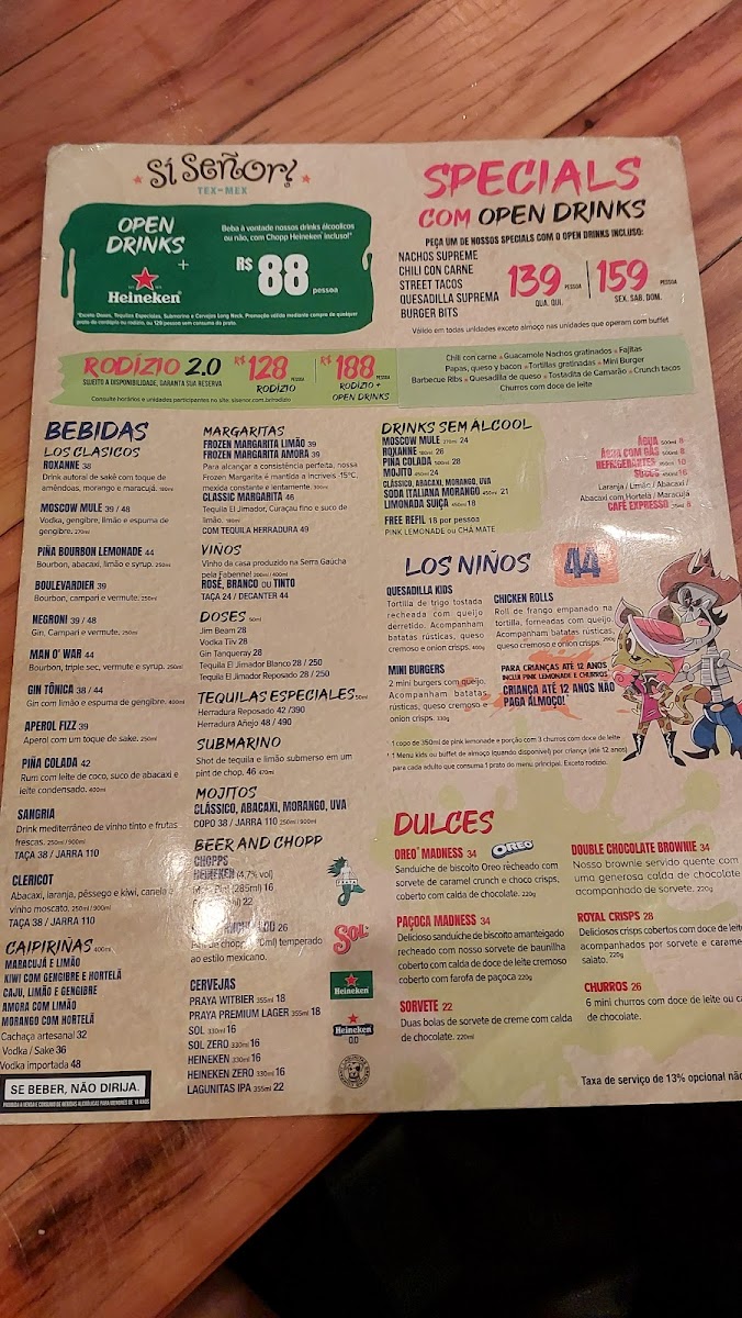 Menu Si Señor! Premium Tex-Mex - Jardins-8