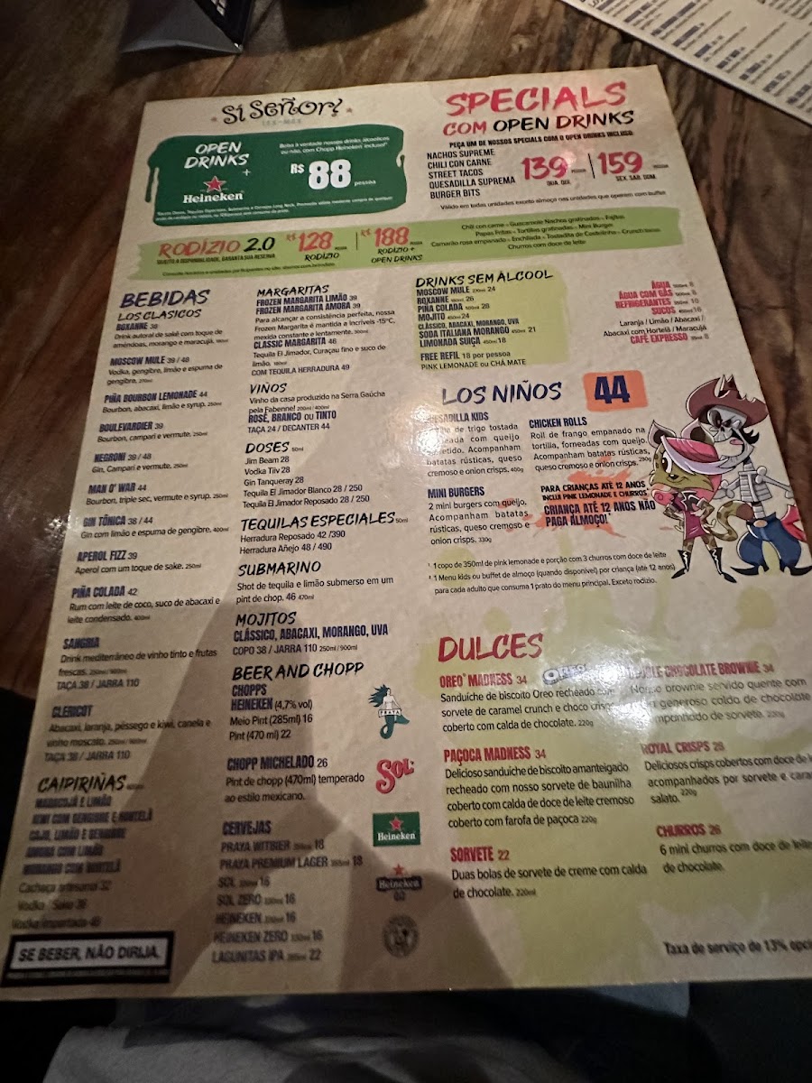 Menu Si Señor! Premium Tex-Mex - Jardins-9