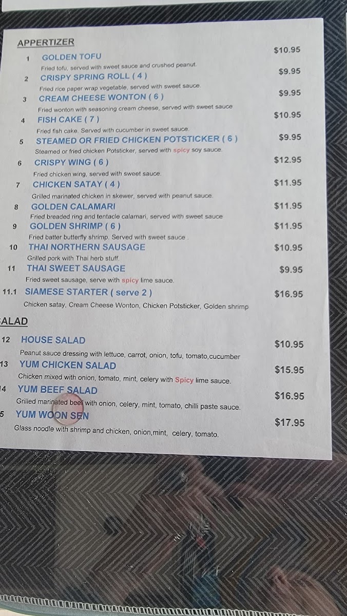 Menu Siamese Express-1