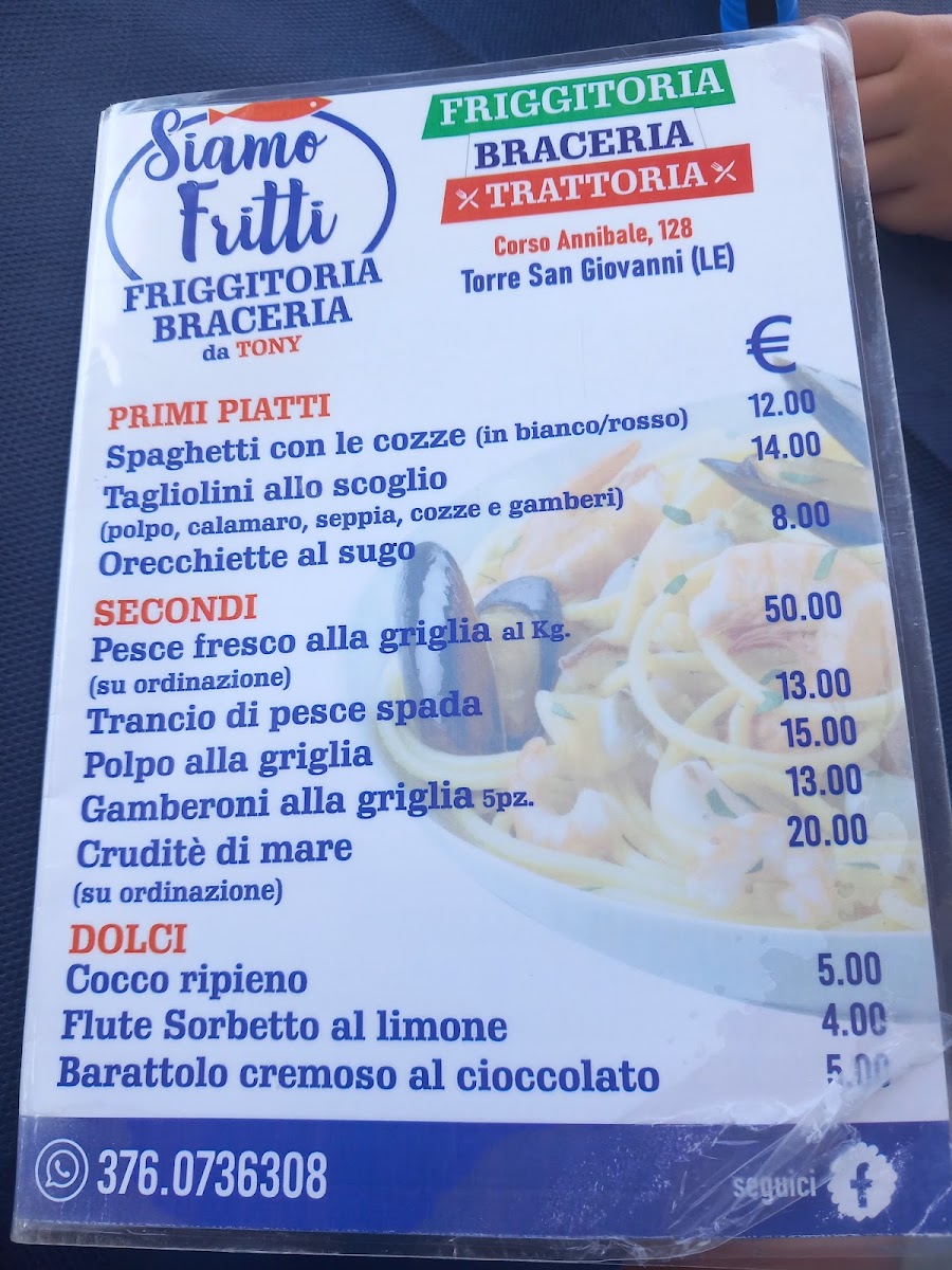 Menu Siamo Fritti Friggitoria-Braceria-Trattoria Da Tony-6