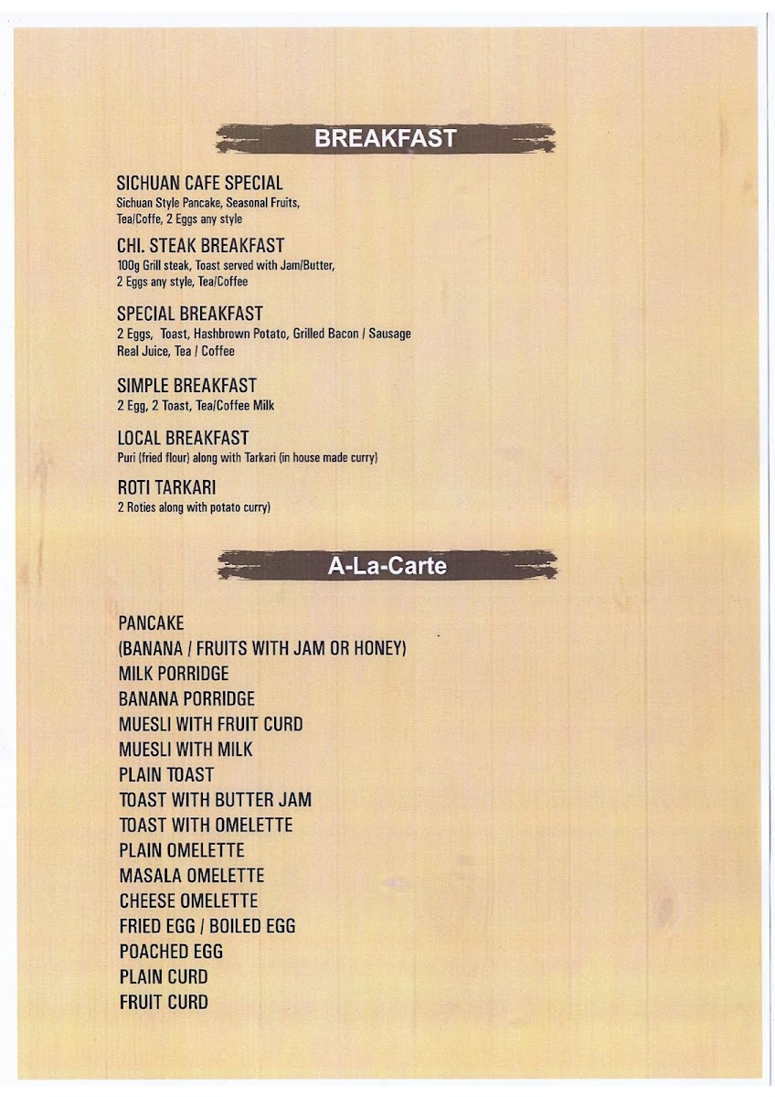 Menu Sichuan Cafe Restaurant-8