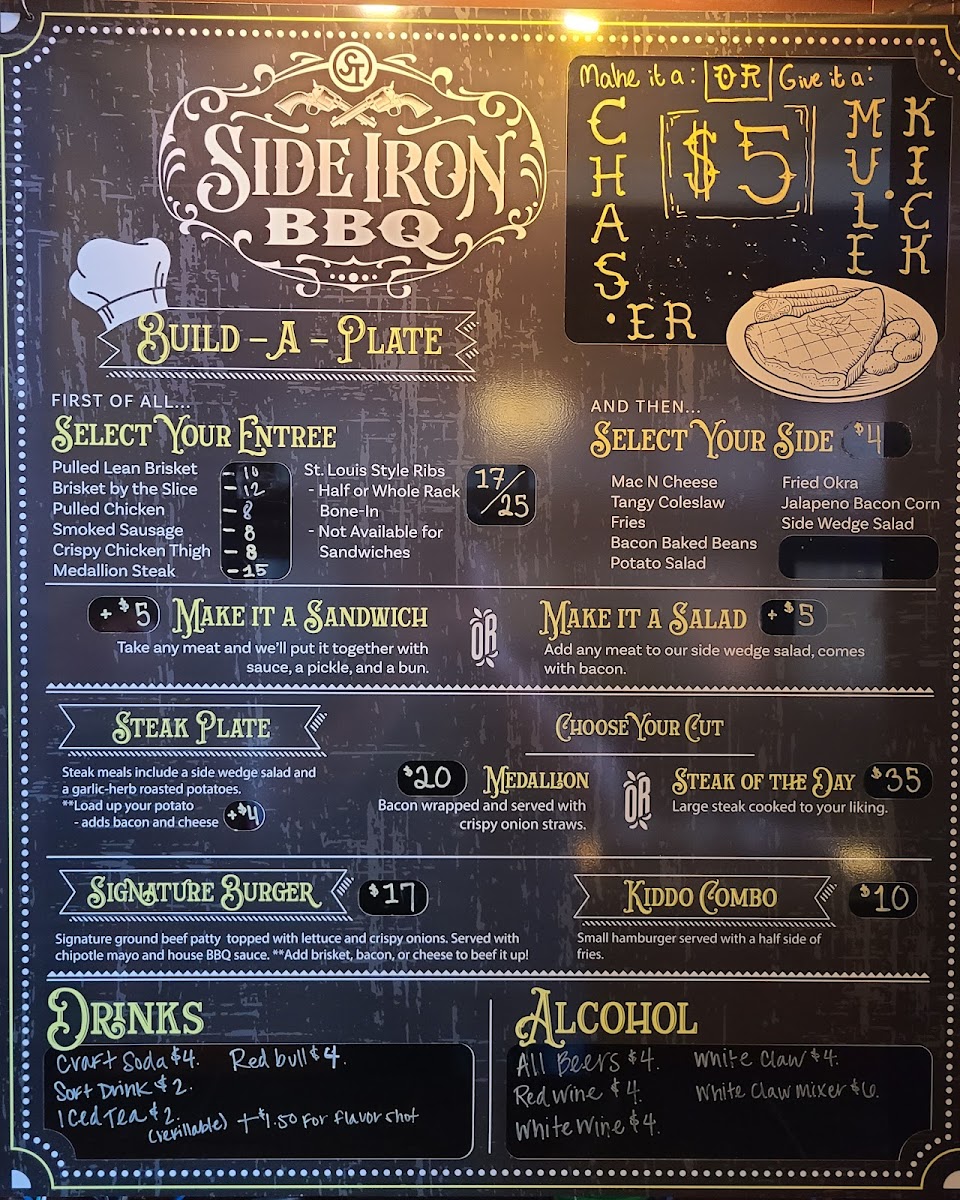 Menu Side Iron Bbq At The Pioneer-1