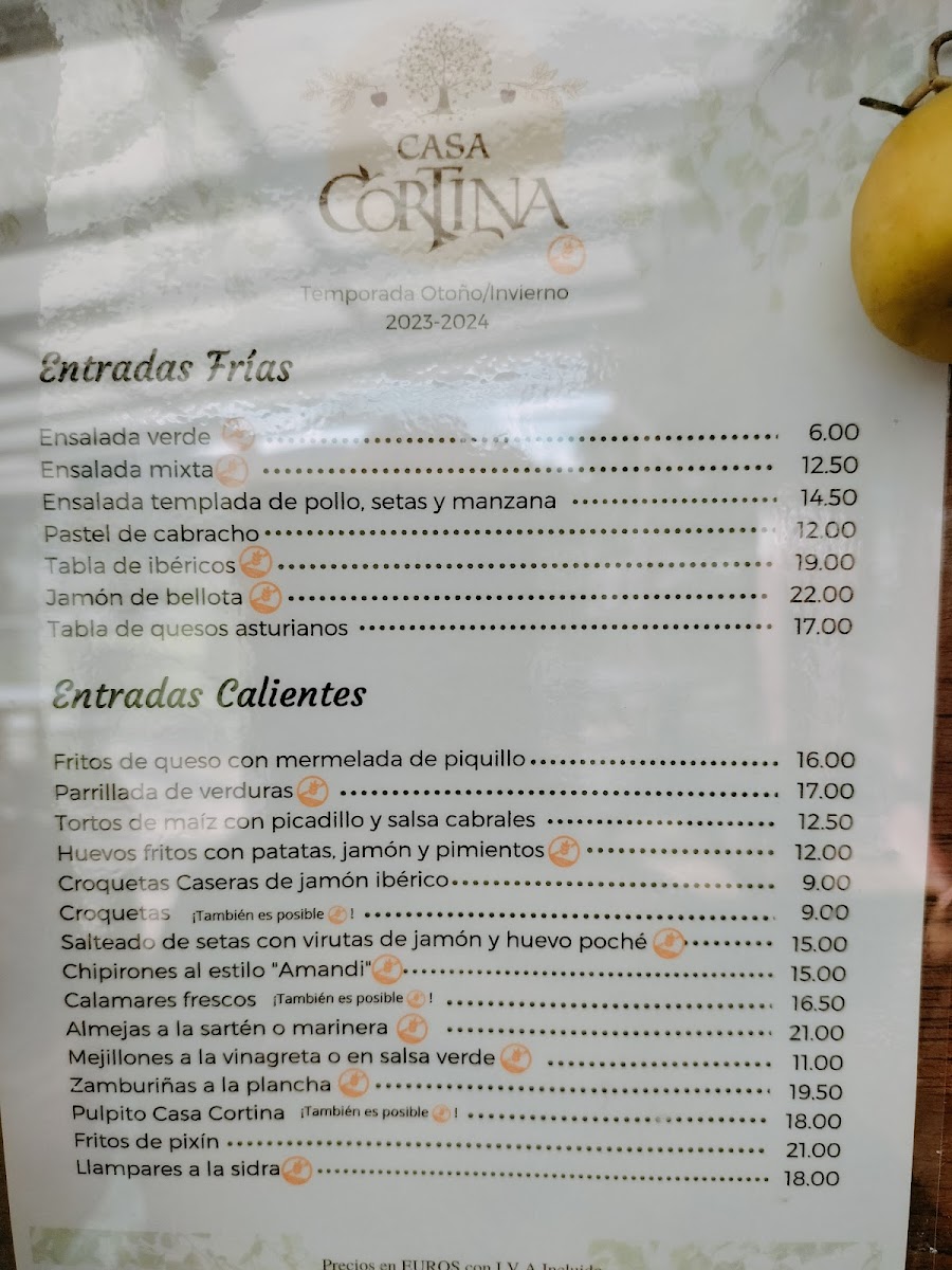 Menu Sidrería Restaurante Casa Cortina-7