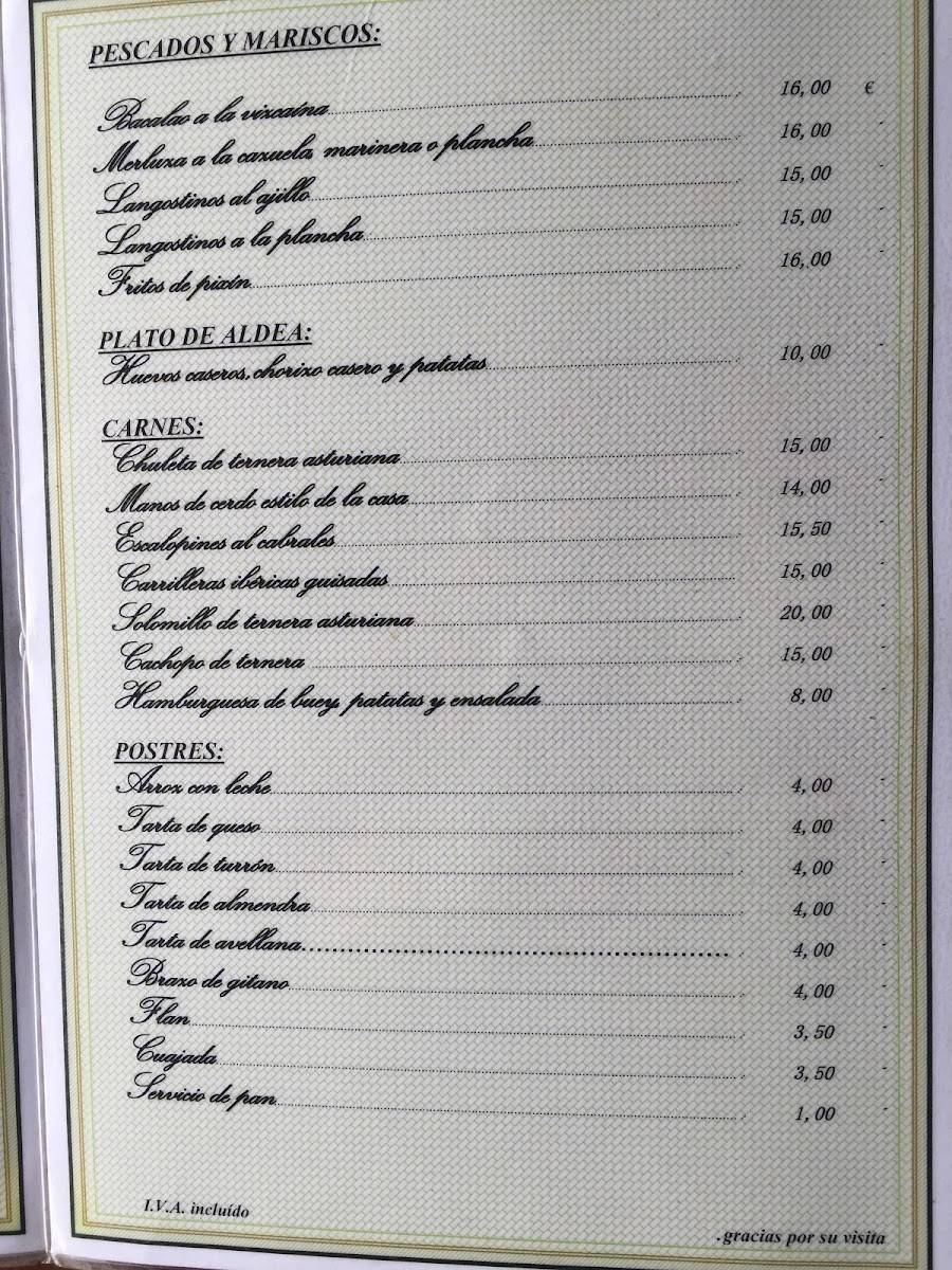 Menu Sidreria Restaurante Casa Ricardo-3