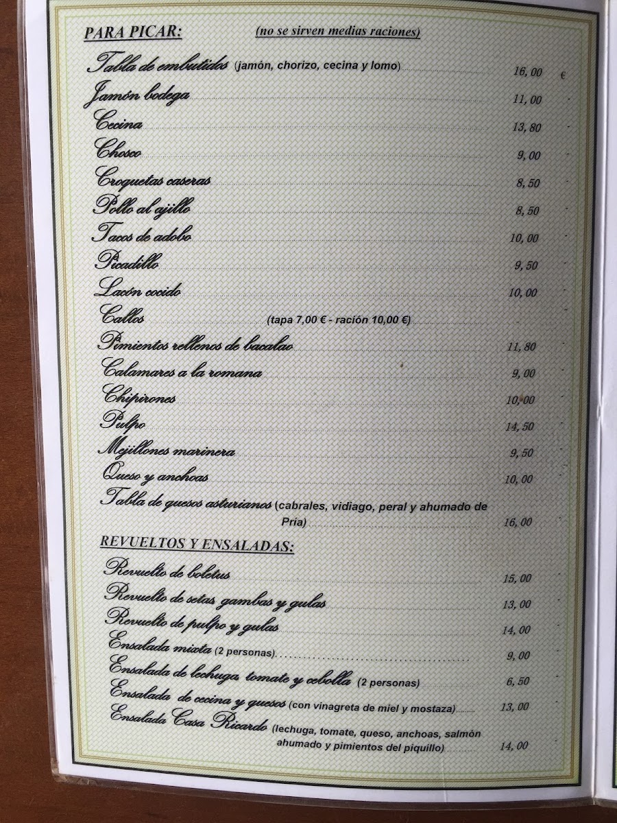 Menu Sidreria Restaurante Casa Ricardo-5