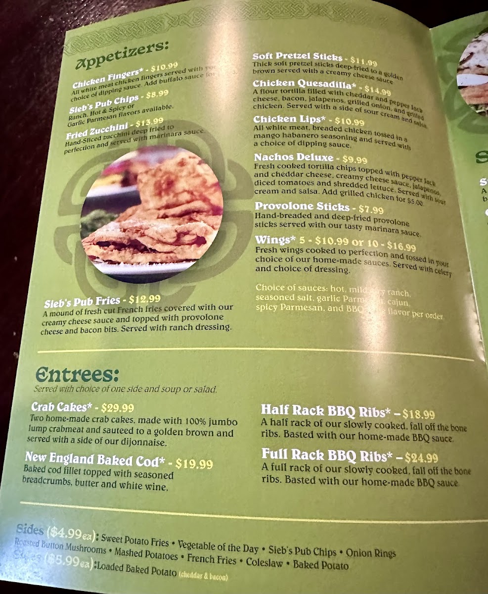 Menu Sieb's Pub & Restaurant-4
