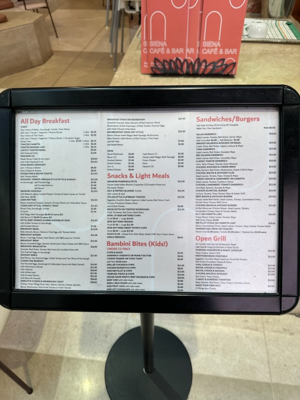 Menu Siena Cafe & Bar-6