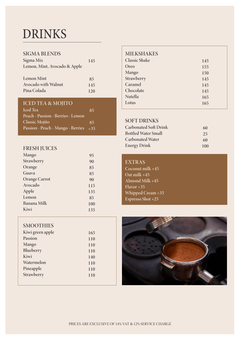 Menu Sigma 66-7