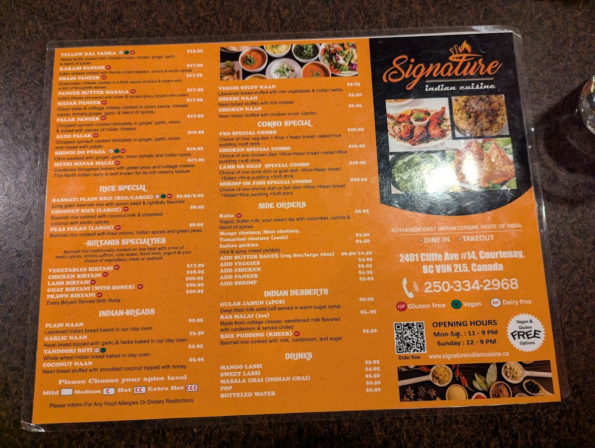Menu Signature Indian Cuisine-1