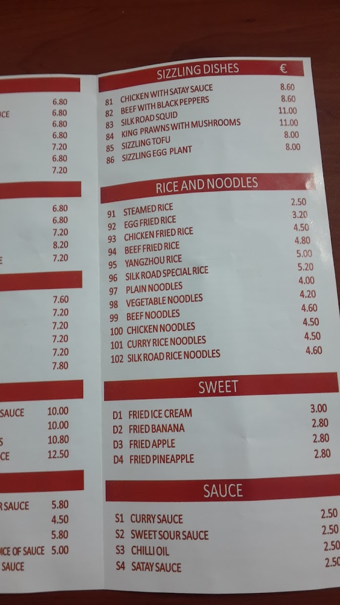Menu Silk Road Chinese Restaurant-4