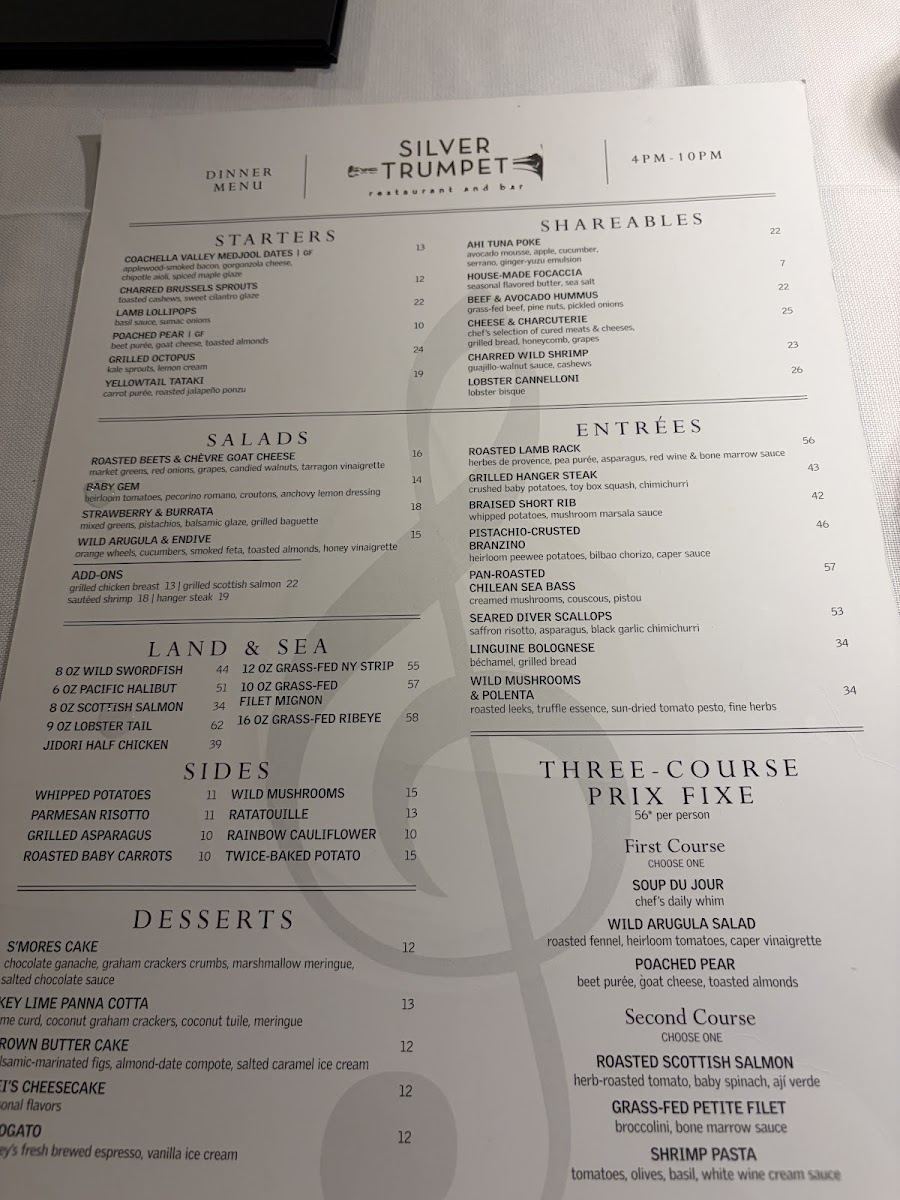 Menu Silver Trumpet Restaurant And Bar-1