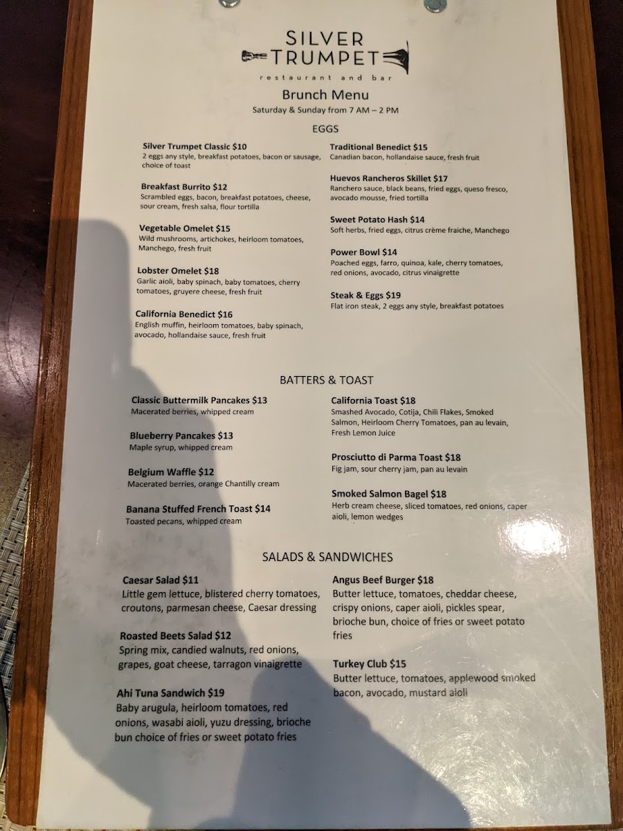 Menu Silver Trumpet Restaurant And Bar-8