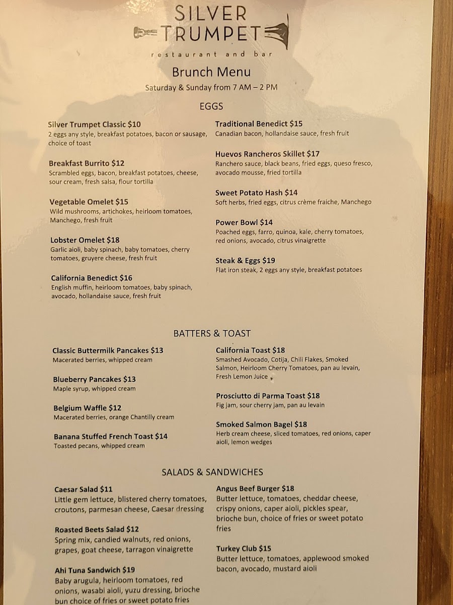 Menu Silver Trumpet Restaurant And Bar-9