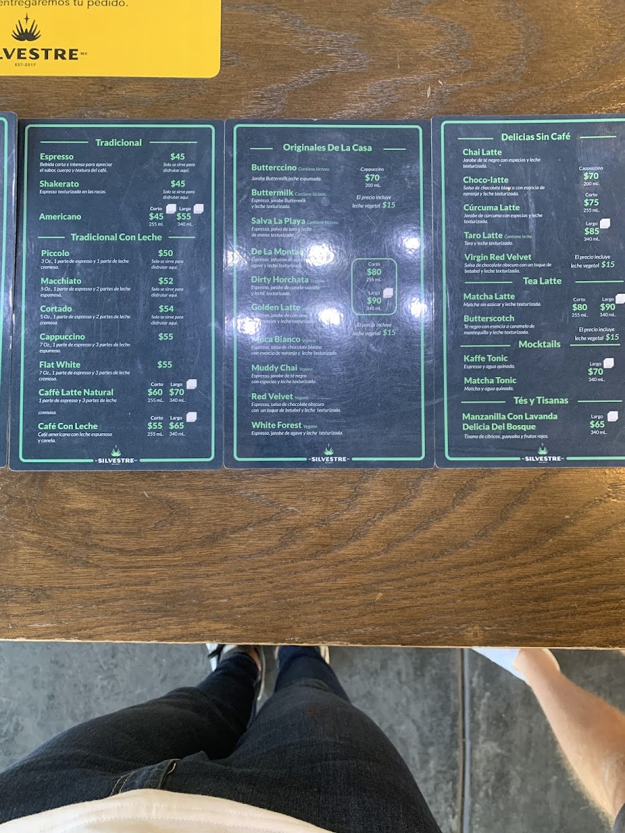 Menu Silvestre Coffee - El Paraíso-5