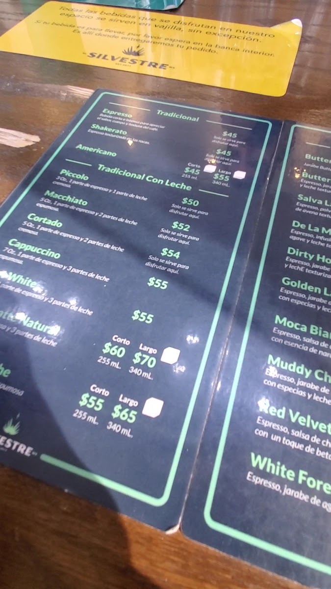 Menu Silvestre Coffee - El Paraíso-6