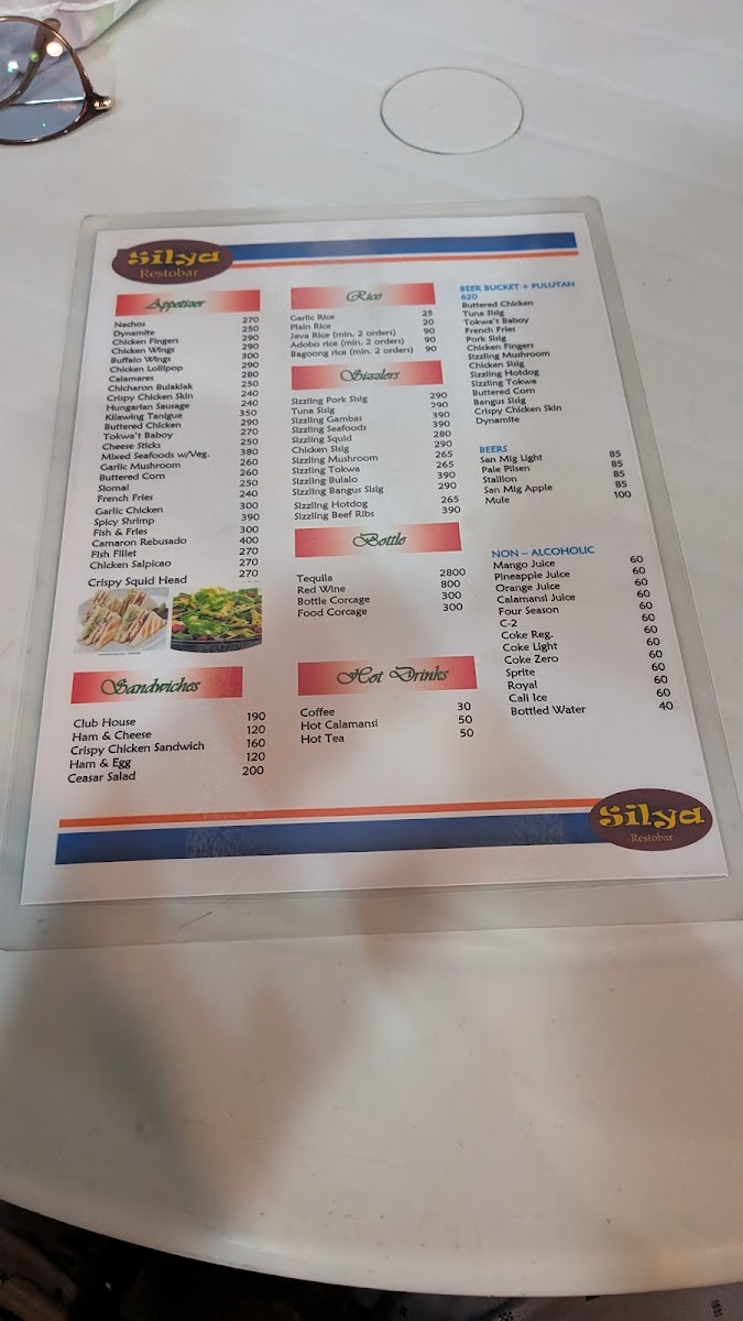 Menu Silya-1