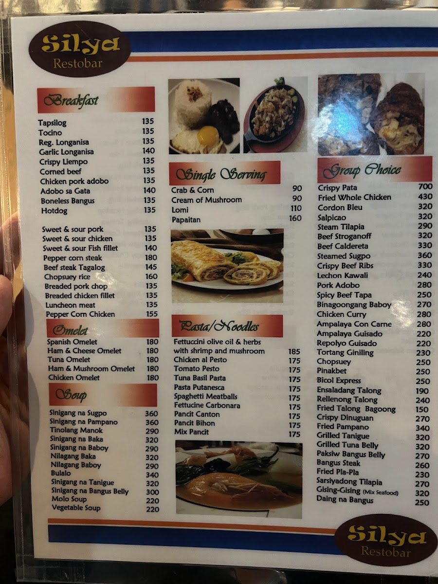 Menu Silya-10