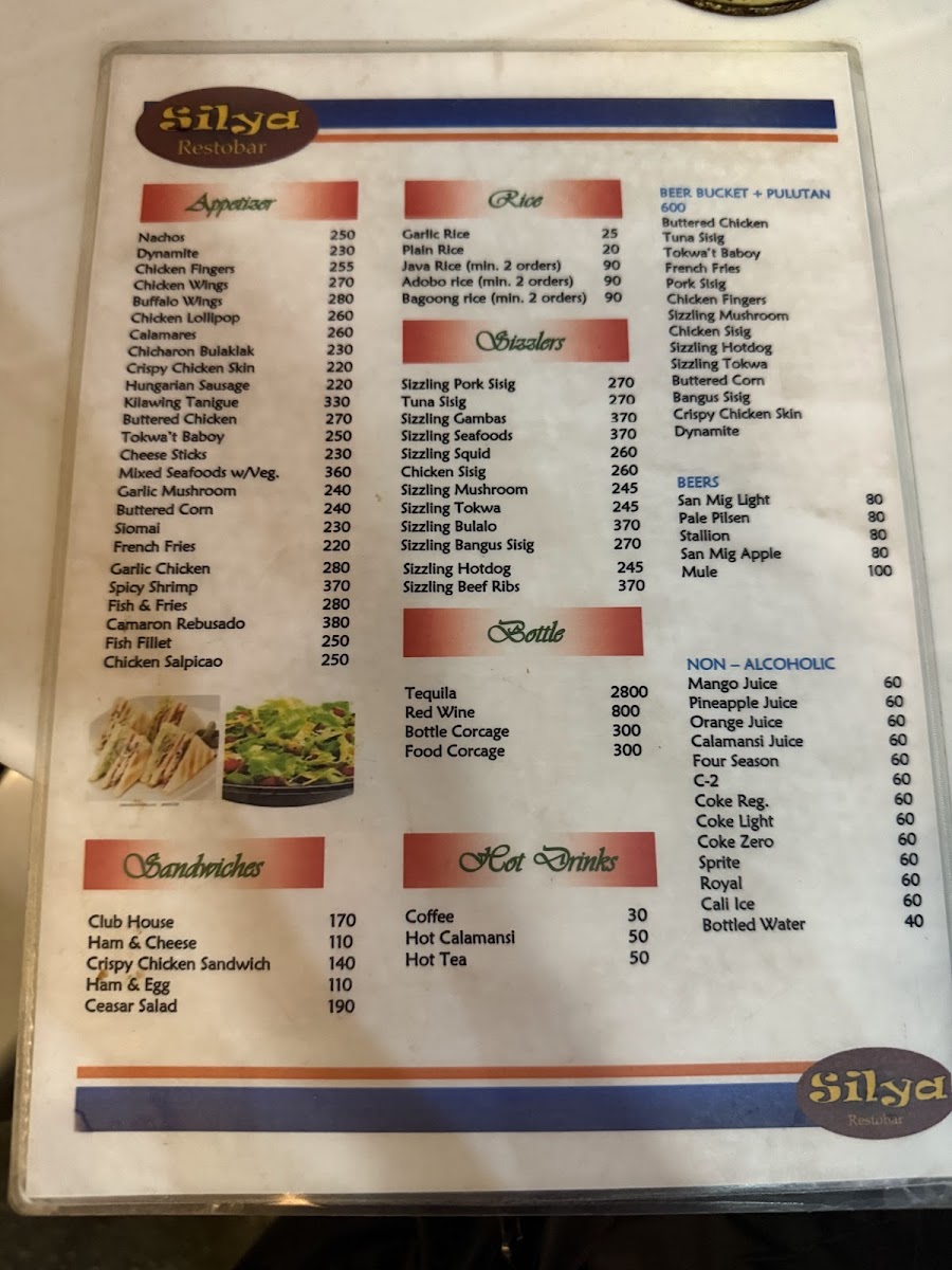 Menu Silya-5