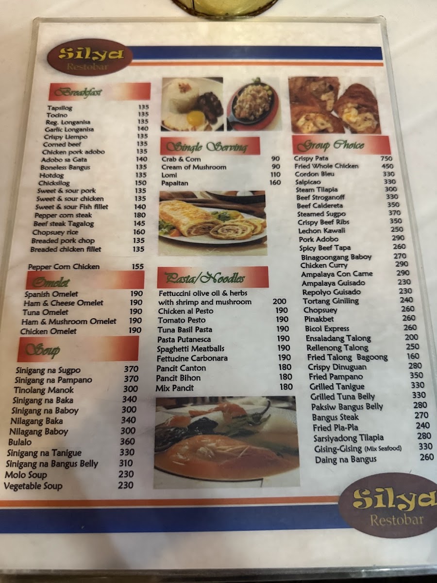 Menu Silya-6