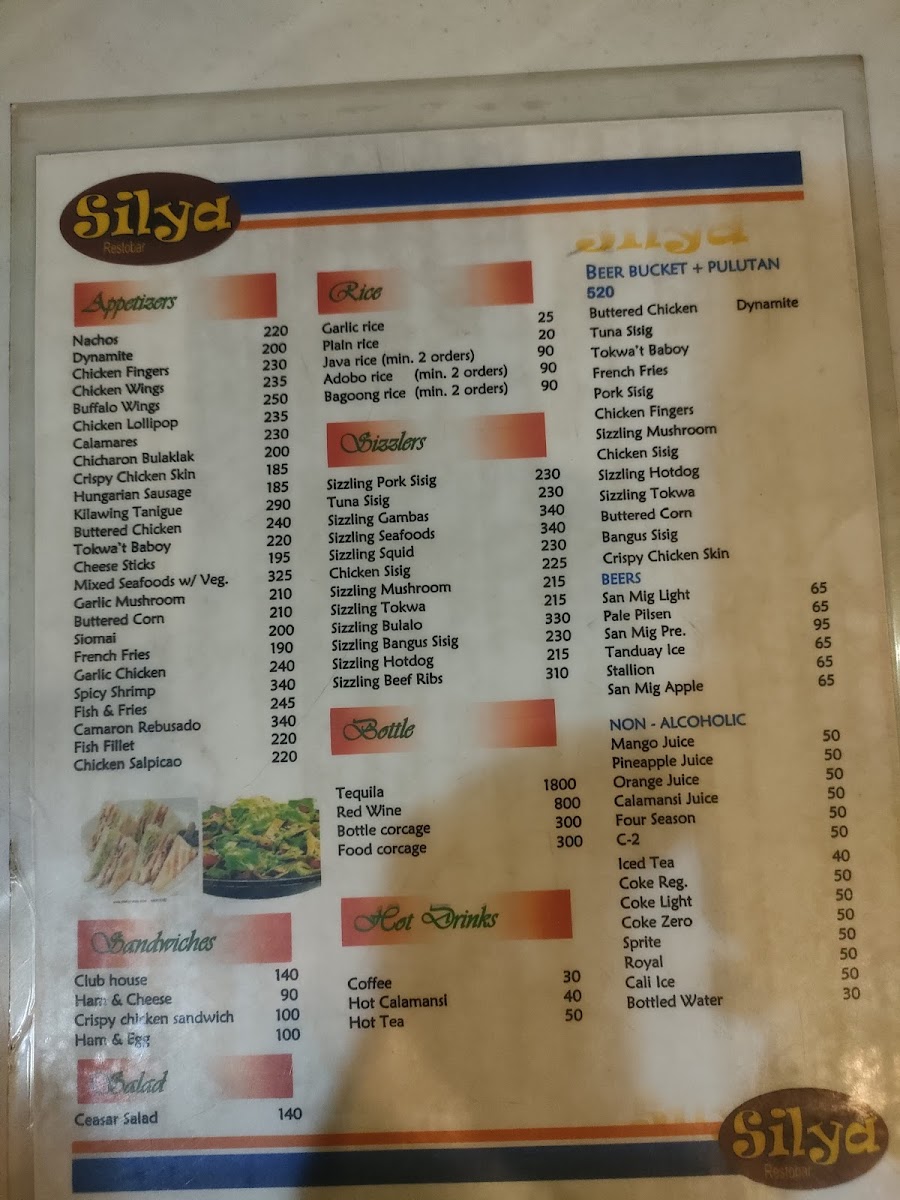 Menu Silya-9