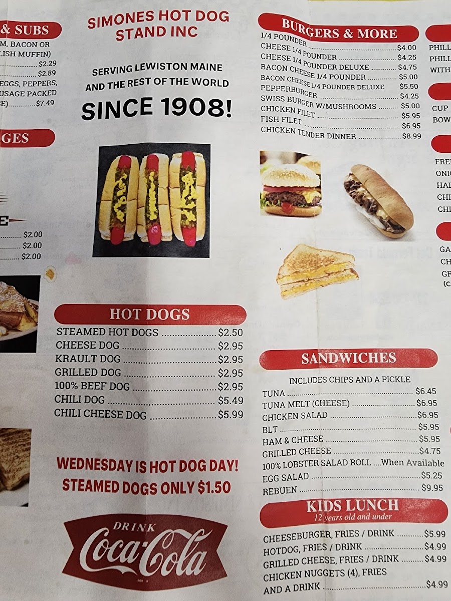 Menu Simones' Hot Dog Stand-4
