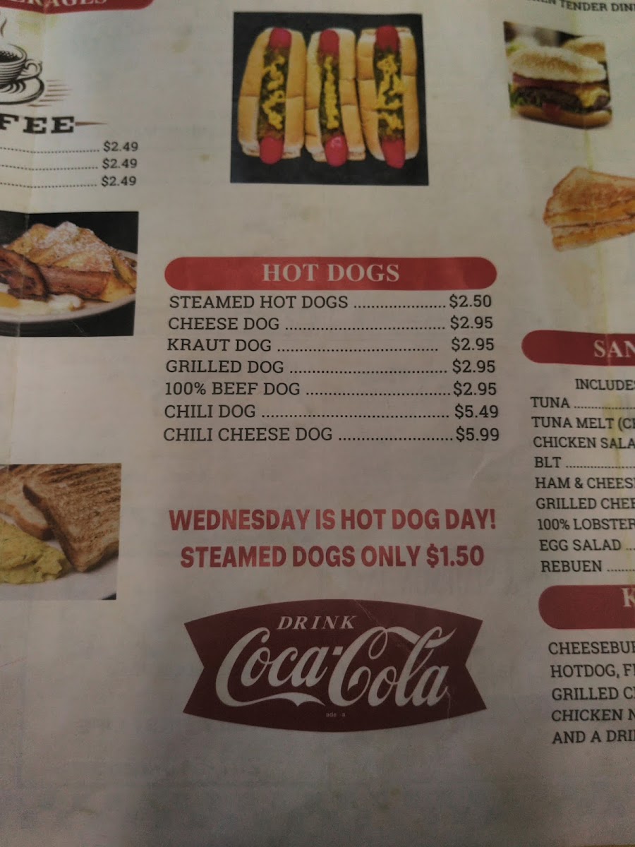 Menu Simones' Hot Dog Stand-9