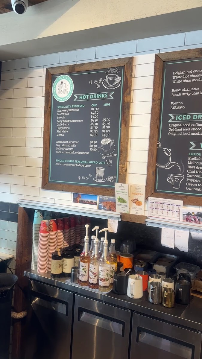 Menu Simple Simons Gelato Coffee House Cafe-8