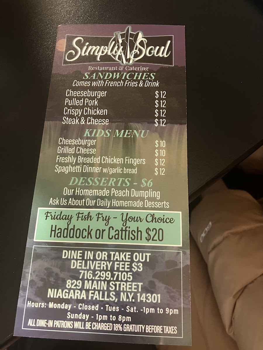 Menu Simply Soul-9